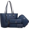 4PCS PU Leather Women Vintage Minimalist Handbag Set