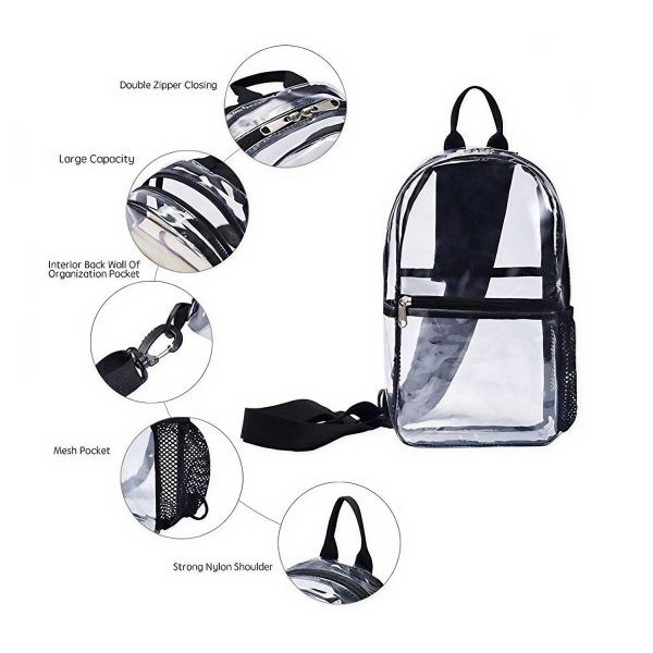 Waterproof Clear PVC Single Shoulder Backpack