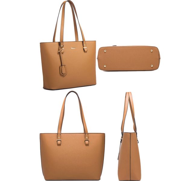 4PCS PU Leather Women Vintage Minimalist Handbag Set