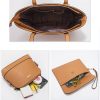 4PCS PU Leather Women Vintage Minimalist Handbag Set