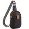 Adjustable PU Leather Crossbody Chest Bag