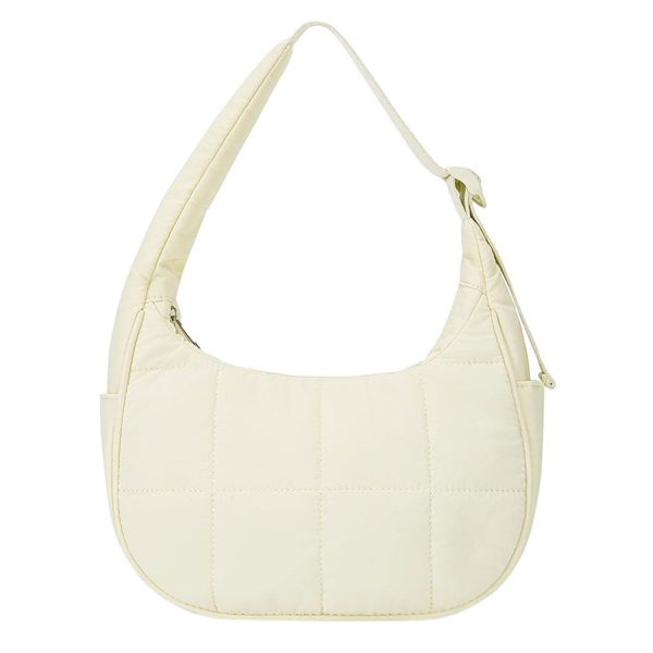 Quilted Puffer Nylon Adjustable Strap Shoulder Bag