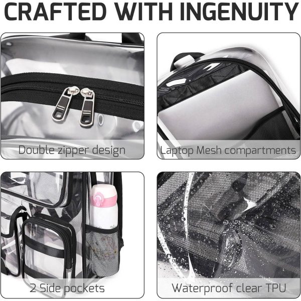 Large Capacity Heavy Duty PVC Clear Backpack