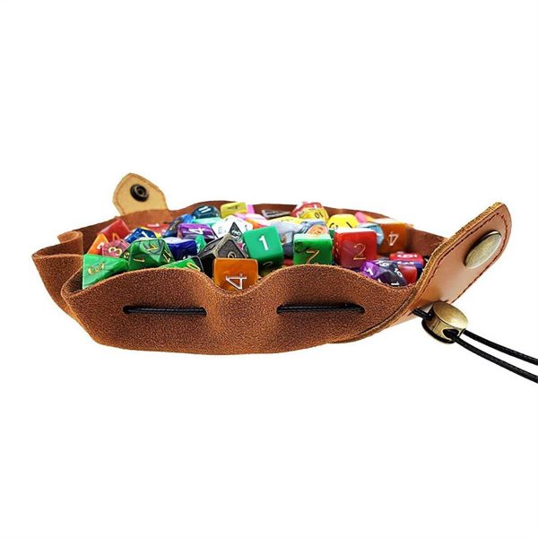 Mini PU Leather Drawstrin Dice Bag