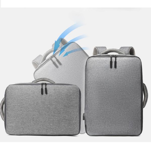 35L Polyester Waterproof Business Backpack w/ USB Port