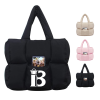 Lightweight Quilted Puffy Nylon Tote Bag