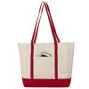 Two Tone Magnetic Snap Canvas Tote Bag