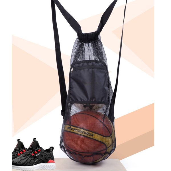 1d8f4bfd-af8d-4b39-8f99-6897c63d1e5a_VZ698篮球袋7.jpg Sport Mesh Drawstring Backpack w/ Zipper Pocket