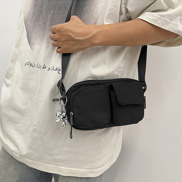 Lightweight Nylon Water-Resistant Crossbody Sling Bag