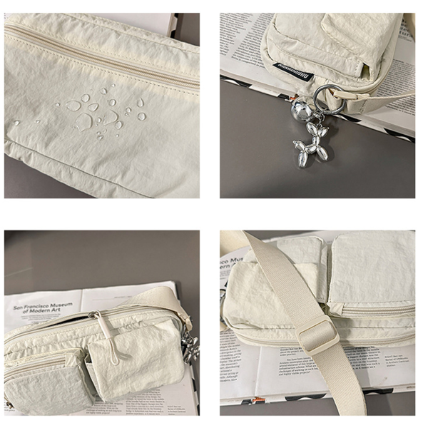 Lightweight Nylon Water-Resistant Crossbody Sling Bag