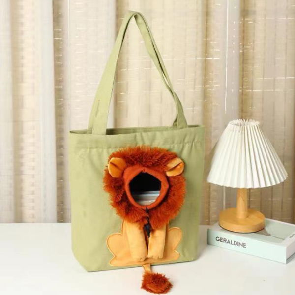 206d3f45-03d6-4d13-94ed-35419aa7bbb4_7.png Adjustable Lion Design Canvas Pet Cat Carrier Bag