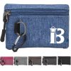 Compact Oxford Zipper Purse Pouch w/ Key Ring