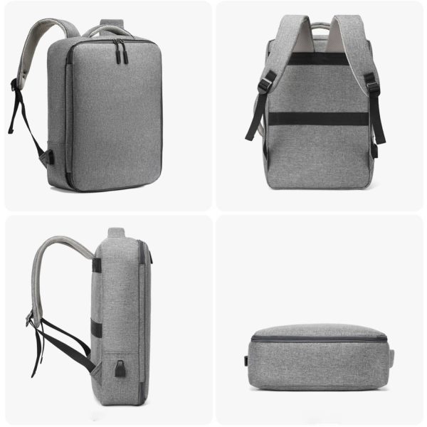 35L Polyester Waterproof Business Backpack w/ USB Port