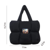 Lightweight Quilted Puffy Nylon Tote Bag