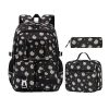 3Pcs Kids Waterproof Oxford Backpack w/Lunch Bag Pencil Case