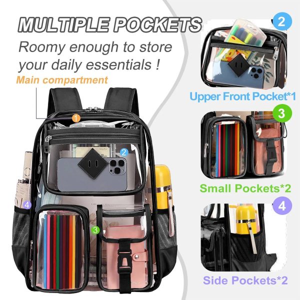 Large Capacity PVC Clear Backpack