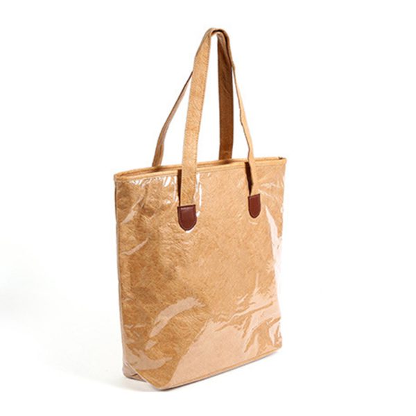 42b58808-3c92-4ba4-9cd3-6d686b2c3989_77ba16ec-932d-49c0-a0b5-f47d0242e4ae_2.jpg Open Top PVC Coated Washable Paper Tote Bag