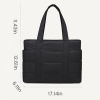 15.6 Inch Lightweight Nylon Puffer Laptop Tote Bag