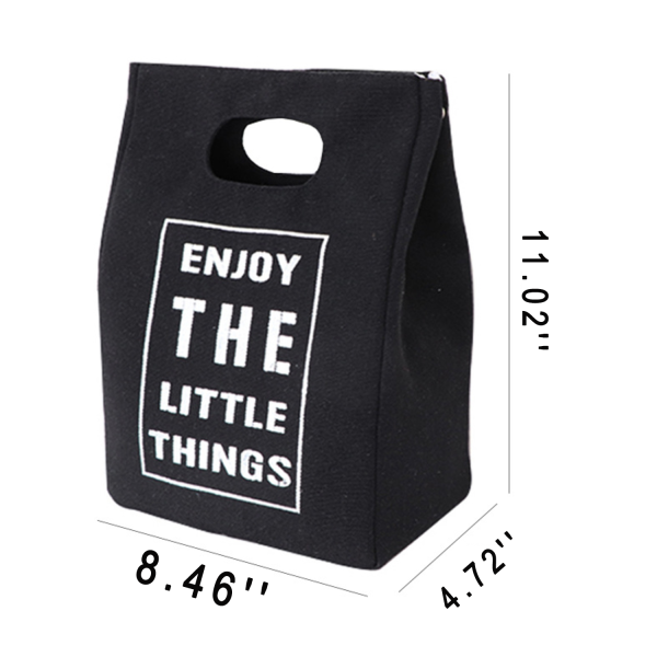 Canvas Aluminum Foil Insulation Lunch Bag