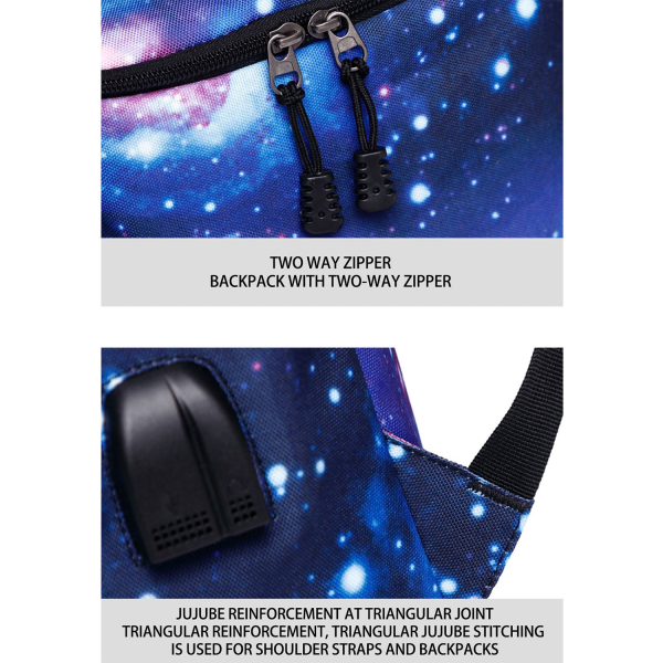 Oxford Multifunction USB Charging Backpack