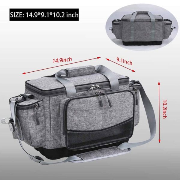 Large Capacity Polyester Waterproof Fishing Tackle Bag