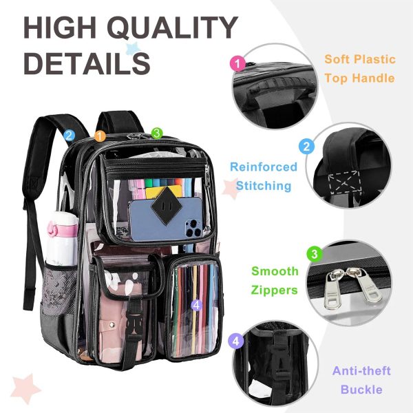 Large Capacity PVC Clear Backpack