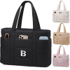 15.6 Inch Lightweight Nylon Puffer Laptop Tote Bag