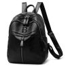 Waterproof PU Leather Double Zipper Backpack