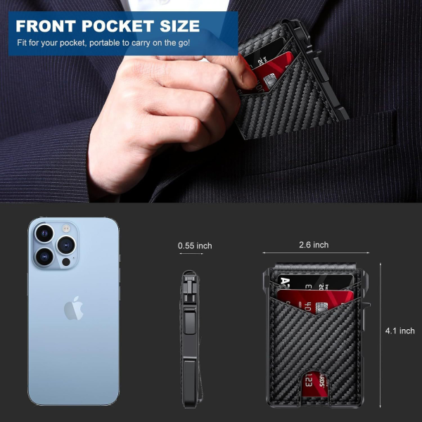52159171-a91f-4271-b383-9f774380d5a7_3.png Men Aluminum Slim RFID Blocking Pop-Up Card Wallet