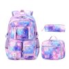 3Pcs Kids Waterproof Oxford Backpack w/Lunch Bag Pencil Case