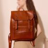 Women Travel Genuine Leather Backpack