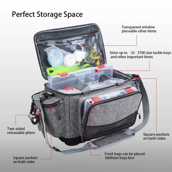 Large Capacity Polyester Waterproof Fishing Tackle Bag