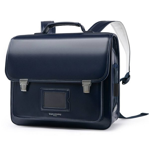 PU Leather Waterproof Kids School Backpack