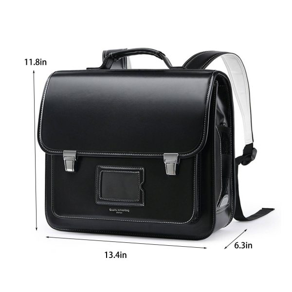 PU Leather Waterproof Kids School Backpack