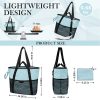 Nylon Zippered Sandproof Foldable Beach Tote Bag