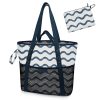 Nylon Zippered Sandproof Foldable Beach Tote Bag