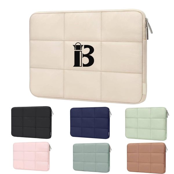 16 Inch Waterproof Quilted Puffer Polyester Laptop Bag