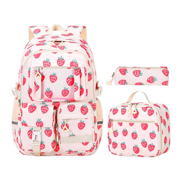 3Pcs Kids Waterproof Oxford Backpack w/Lunch Bag Pencil Case