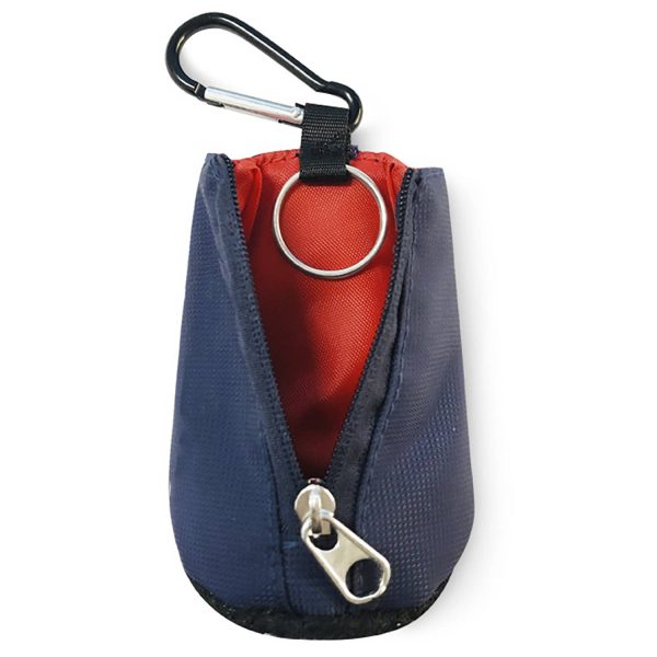 Mini Polyester Golf Ball Pouch w/ Carabiner