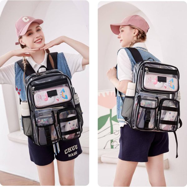 Large Capacity Heavy Duty PVC Clear Backpack