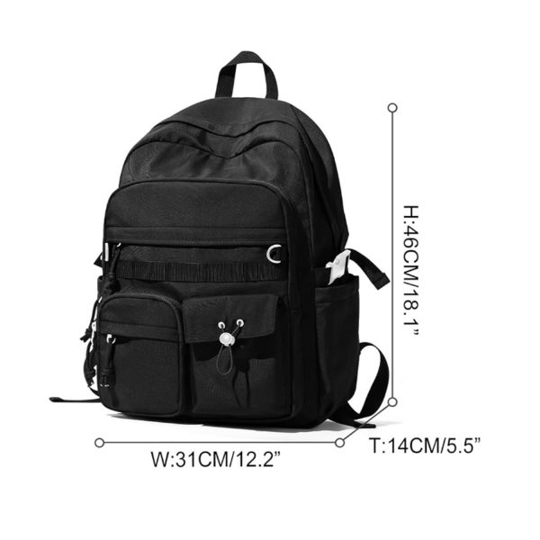 Large Capacity Nylon Travel Backpack w/ Pockets