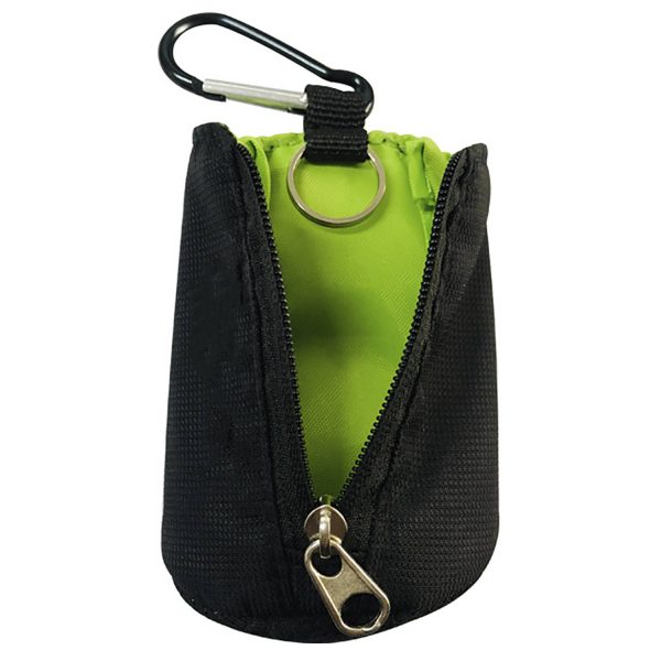 Mini Polyester Golf Ball Pouch w/ Carabiner