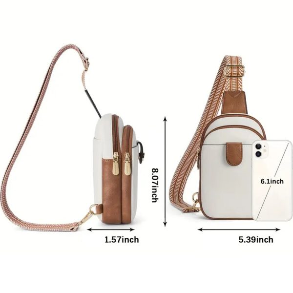Adjustable PU Leather Crossbody Chest Bag