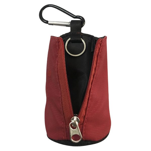 Mini Polyester Golf Ball Pouch w/ Carabiner