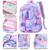 3Pcs Kids Waterproof Oxford Backpack w/Lunch Bag Pencil Case