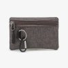 Compact Oxford Zipper Purse Pouch w/ Key Ring