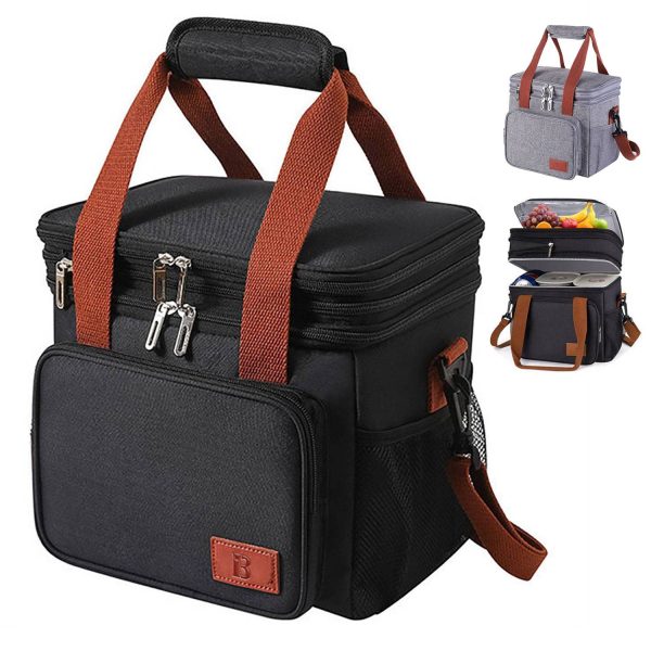 VZ800_1756179265283.jpg 17L Double Deck Oxford Insulated Lunch Cooler Tote Bag