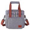 17L Double Deck Oxford Insulated Lunch Cooler Tote Bag