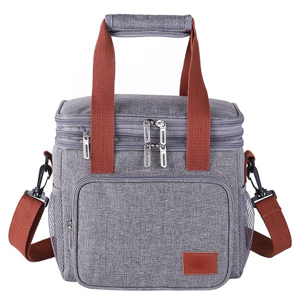 17L Double Deck Oxford Insulated Lunch Cooler Tote Bag