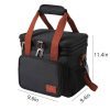 17L Double Deck Oxford Insulated Lunch Cooler Tote Bag